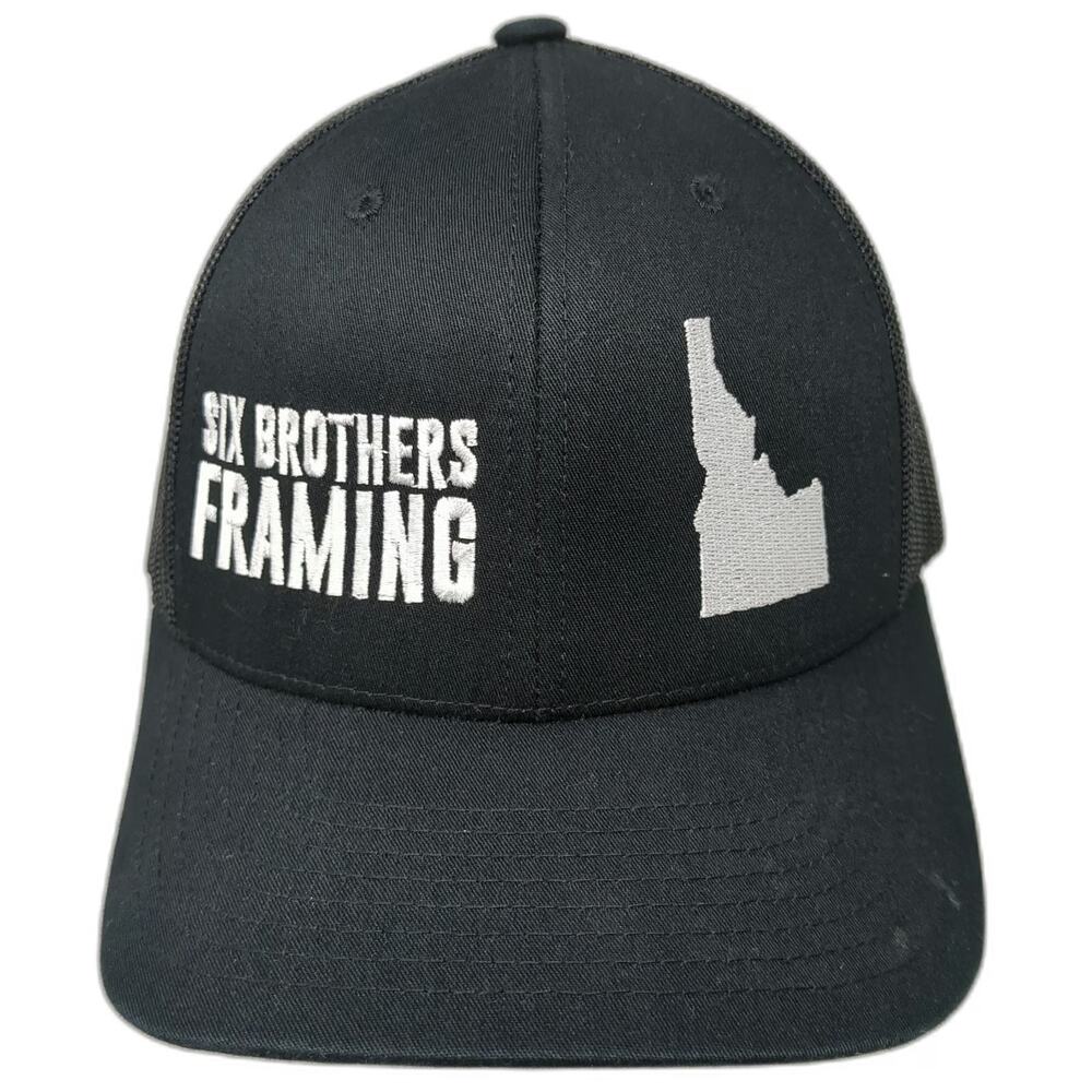 Yupoong Trucker Hat Black One Size Idaho Six Brothers Framing Mesh Snapback